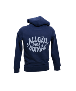 Alternative view of Kapuzenpulli »Allgäu, mei Hoimat 2.0« | peacockblau